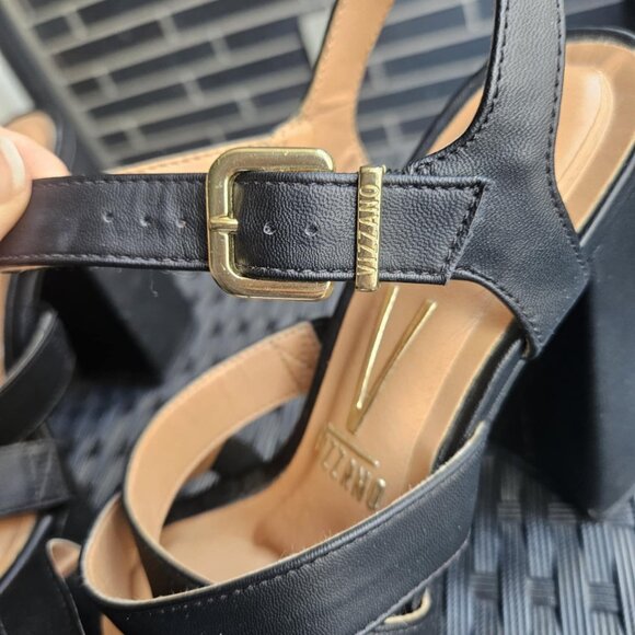 Vizzano Women's 5 Inch Platform Strap Sandal with Gold Buckle Accent Size 9 - Picture 7 of 12